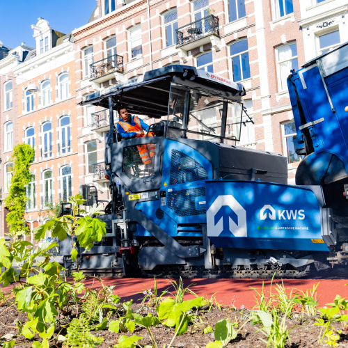 Elektrisch asfalteren Nassaukade Amsterdam