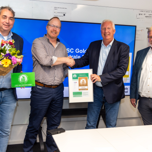 Uitreiking CSC-certificaat goud Schiphol MCGBV