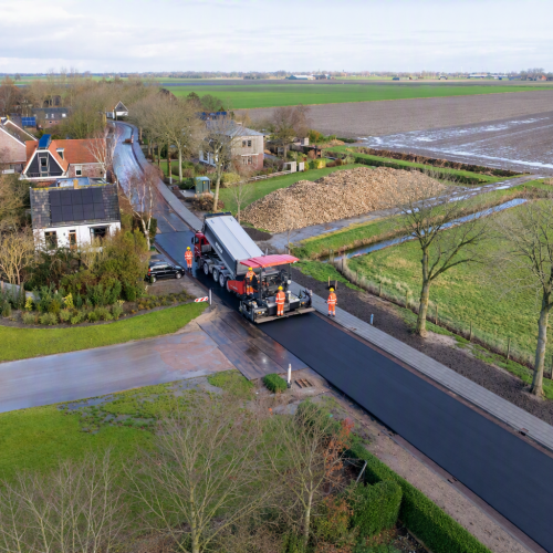 Stroet asfalteerwerkzaamheden
