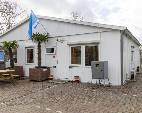 Bouwkeet op waterstof